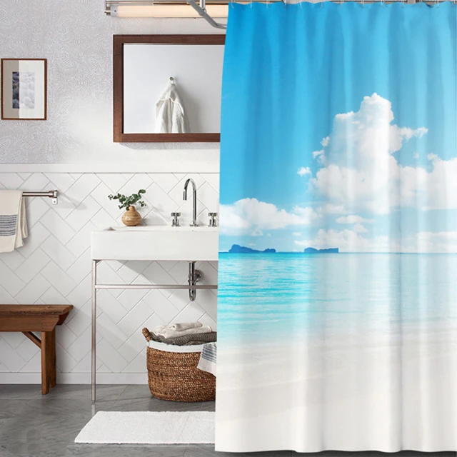 【三房兩廳】北歐夢幻防水防霉EVA加厚浴簾180x200cm(加厚設計/防潮設計/ 耐髒設計/防水設計) 歷史價格詳細信息