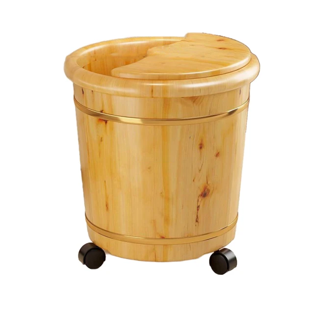 泡腳木桶足浴高深桶高40CM包邊實木過小腿足三裡洗腳桶木質泡腳盆 歷史價格詳細信息