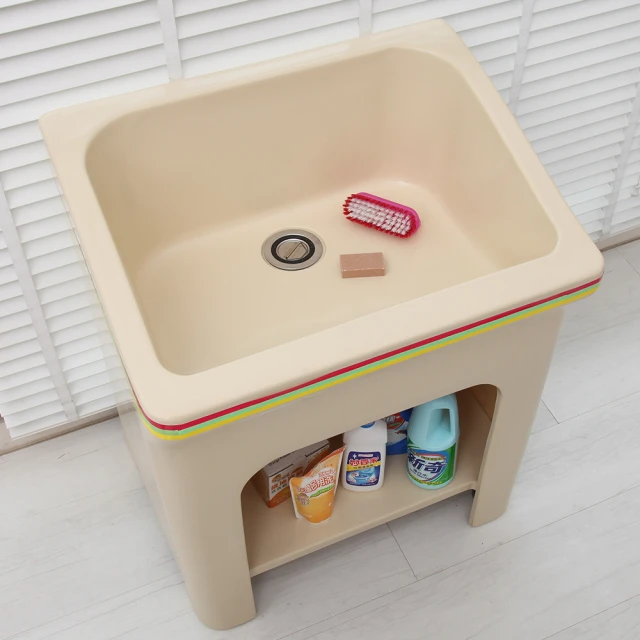 【Abis】新式特大雙槽塑鋼水槽 洗衣槽 洗手台-白烤漆腳架(1入) 歷史價格詳細信息