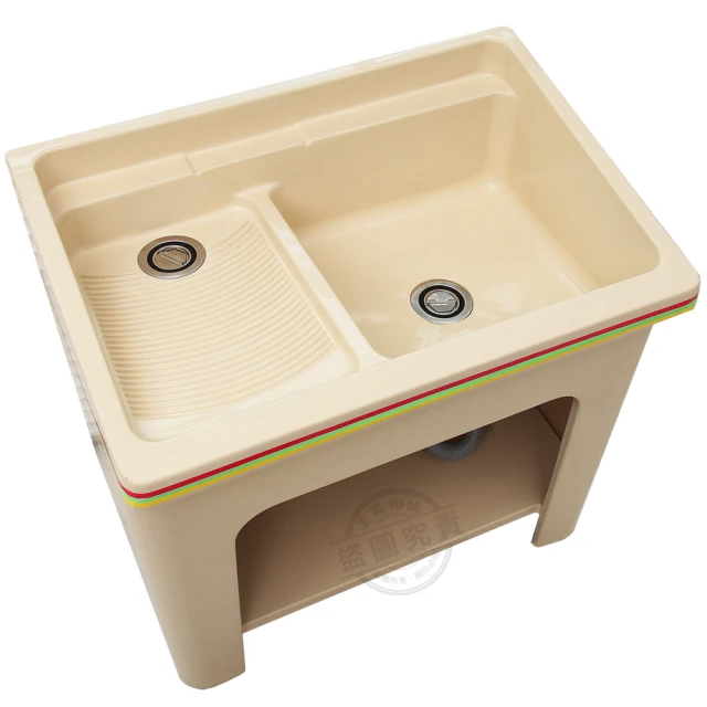 【Abis】新式特大雙槽塑鋼水槽 洗衣槽 洗手台-白烤漆腳架(1入) 歷史價格詳細信息