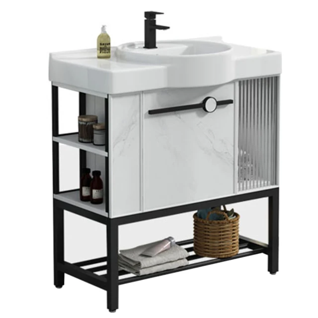 【E-home家居】洗漱盆櫃組合 浴櫃 洗漱台 浴室櫃 61*40公分(一體陶瓷盆 冷熱龍頭 防水防潮 無鏡櫃預購15天) 歷史價格詳細信息