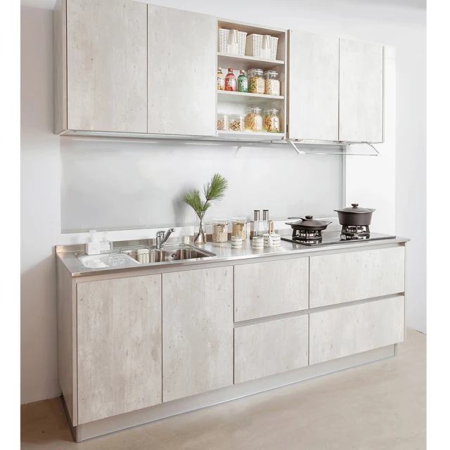 【日系時尚】【收納天后】歐化廚具-不鏽鋼檯面水晶門(220公分以內) 歷史價格詳細信息