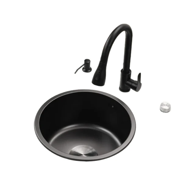 黑色納米圓形水槽單槽吧臺304不銹鋼廚房洗菜盆陽臺轉角迷你水池滿減 促銷 夏季 歷史價格詳細信息