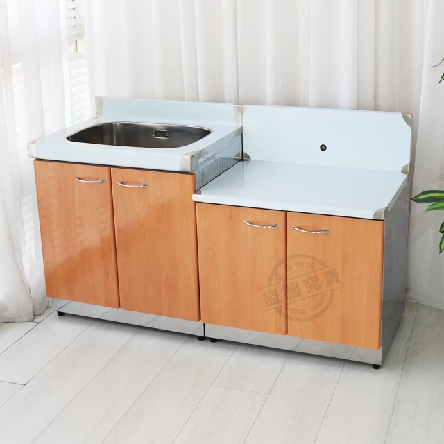 【Abis】客製商品-豪華升級款左右兩用不鏽鋼100洗台+平台/流理台/工作台/收納廚具-多款門板可選(桶身430) 歷史價格詳細信息