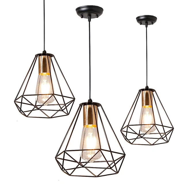 【Honey Comb】美式工業風三環旋轉餐廳單吊燈黑色 (KC2177) 歷史價格詳細信息