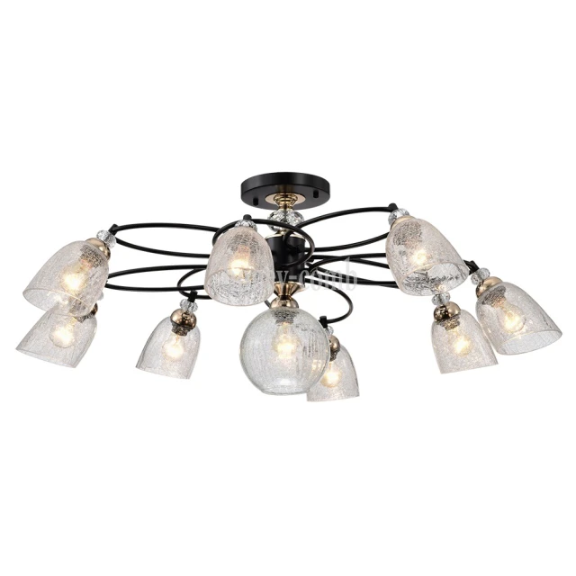 【Honey Comb】鄉村風球中球玻璃七燈吊燈(91261) 歷史價格詳細信息