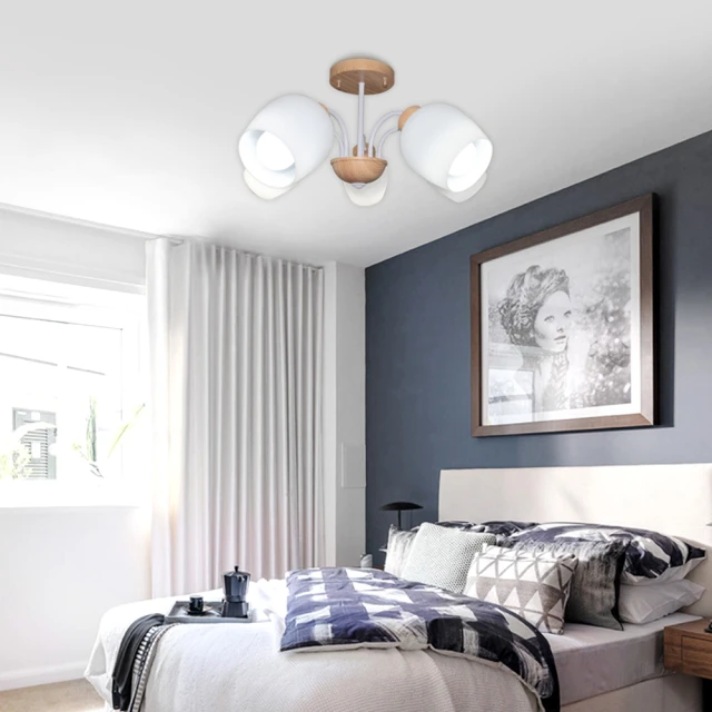 【光之饗宴】原木/奧佳 5 IC 半吸頂燈 歷史價格詳細信息