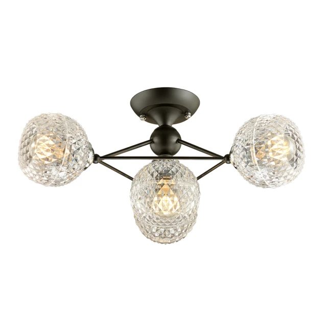 【Camida卡米達】奧丁半吸頂五燈．附電子開關(CA3603-5WH．CA3603-5BK) 歷史價格詳細信息