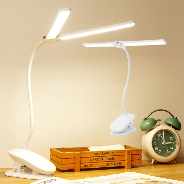 USB雙頭檯燈 電腦屏幕護眼夾子燈 閱讀燈 學習桌燈 【五檔調光】 歷史價格詳細信息