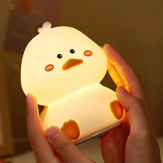 可愛鴨鴨小夜燈不插電ins少女心卡通創意擺件臥室床頭燈生日禮物 歷史價格詳細信息