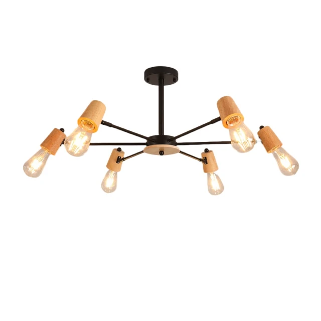 【Honey Comb】北歐風橡木半吸頂四燈(KC2323) 歷史價格詳細信息