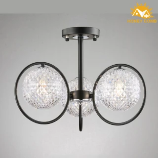 Honey Comb 鄉村風半吸頂三燈 HC-20874 歷史價格詳細信息