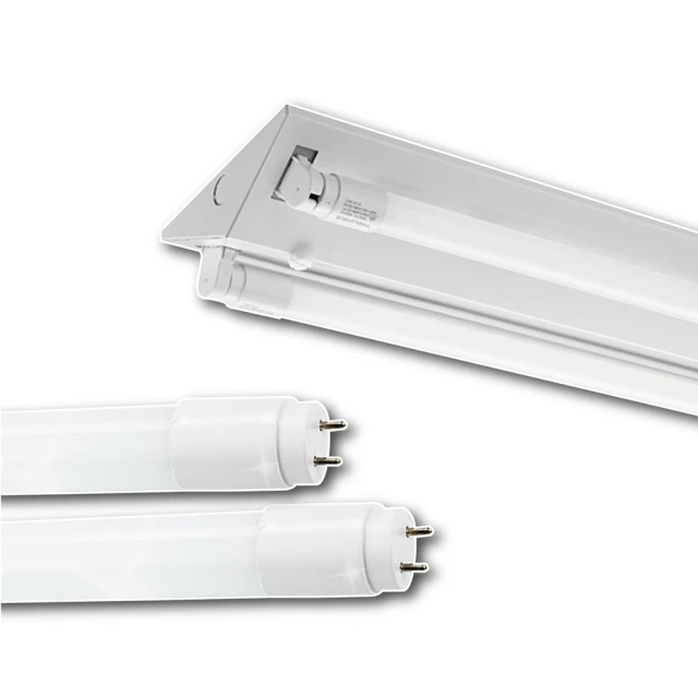 【台灣CNS認證 台灣製造】單入 LED山型燈具 雙管 4尺 LED 燈管 雙端入電(白光/中性光/黃光) 歷史價格詳細信息