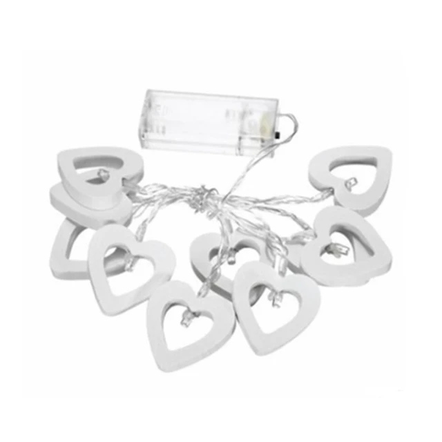 【北熊の天空】LED木質愛心燈串 20燈 情人節裝飾燈串 氣氛燈 愛心燈串 告白燈串(拍照道具 燈串 木頭愛心) 歷史價格詳細信息