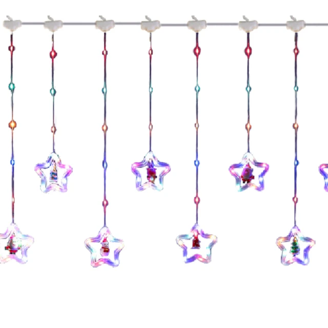 星星窗簾燈 窗簾燈 聖誕裝飾燈 迷你星星燈 銅線燈串 LED 裝飾燈 燈串 星星燈 窗簾燈 聖誕節 歷史價格詳細信息