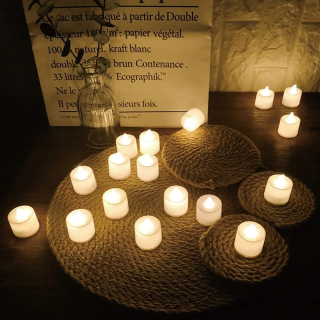 24入 生日/情人節/告白/求婚/佈置/裝飾 LED仿真電子蠟燭小夜燈 歷史價格詳細信息