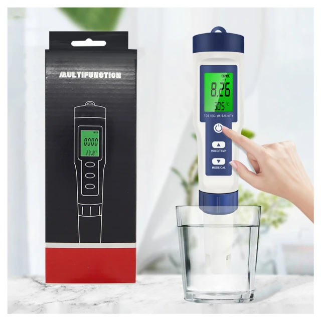 【ANTIAN】五合一水質檢測筆 PH值酸堿度測試儀 PH/EC/TDS/鹽度/溫度 檢測器(新年禮物) 價格比較,價格查詢,歷史價格詳細信息