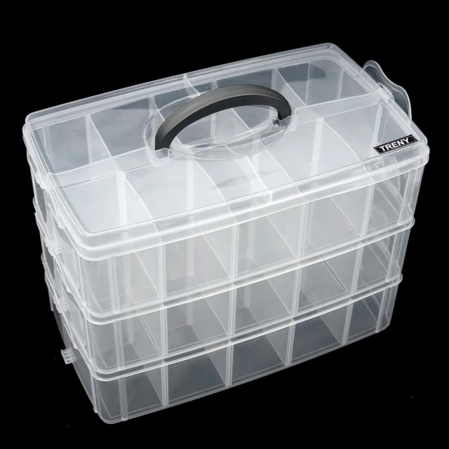 TRENY 三層收納盒-大30格 螺絲 文具 電料 零件 手工藝 配飾 分隔分層存放好管理 3062-14 歷史價格詳細信息