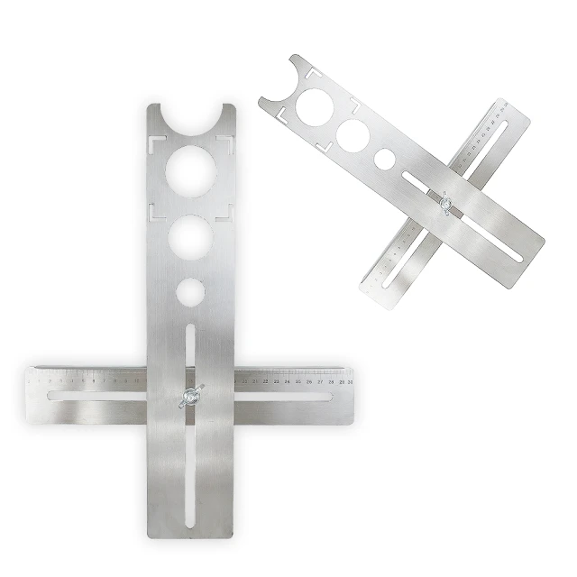 萬向開孔定位鋁合金多折尺 五孔六折魚尾 折疊尺 開孔定位器 萬向尺 歷史價格詳細信息