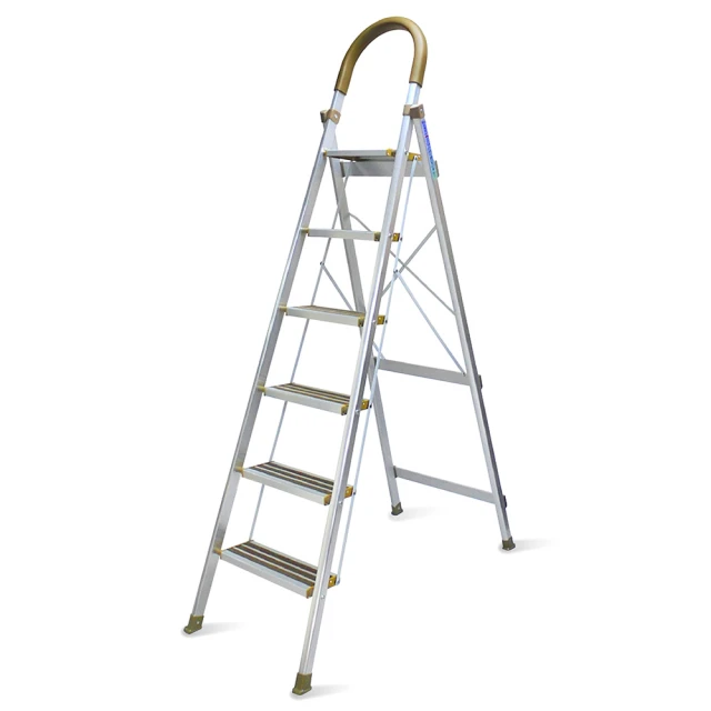 大船回港【五階 寬踏板鐵梯-奶茶】台灣製 5階梯 家用梯 折疊梯 歷史價格詳細信息