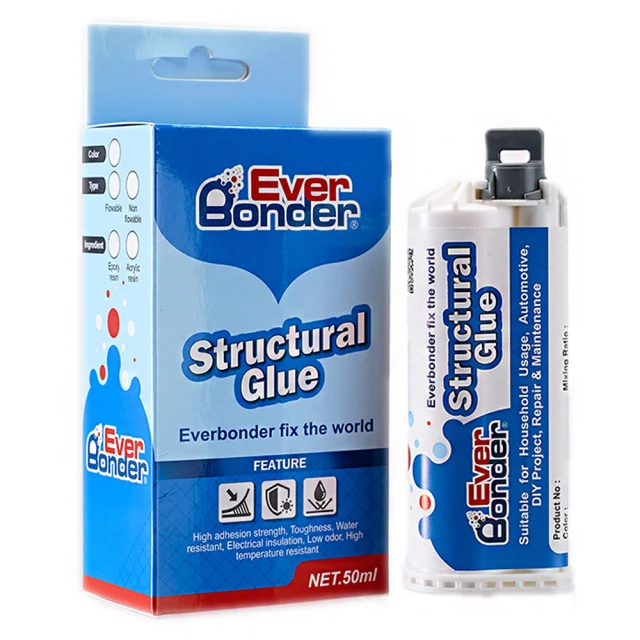 【愛幫達 EverBonder】50ml 壓克力結構膠 快乾 玩具 模型 塑膠 黏著劑 強力膠 PP PE PA 修復(MD-AB) 價格比較,價格查詢,歷史價格詳細信息
