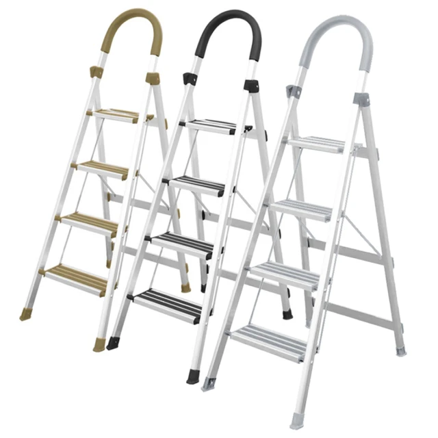 【WinWin】四階梯 踏板加寬 耐重150KG(四階梯/摺疊梯/止滑梯/梯子/家用梯/室內梯/人字梯/A字梯/鋁梯) 歷史價格詳細信息