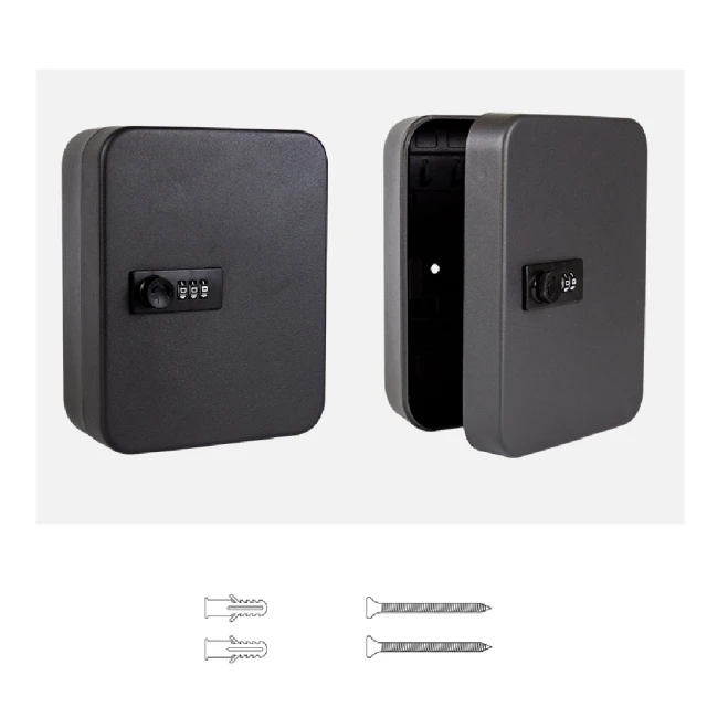 密碼鎖鑰匙箱 壁挂式鑰匙箱 房産物業家用汽車鑰匙櫃 收納管理盒子 鑰匙櫃 鑰匙箱 20位磨砂黑含標記牌 歷史價格詳細信息