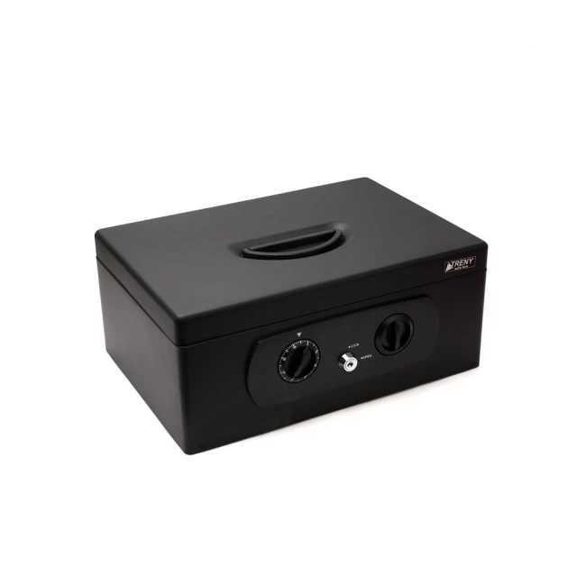 TRENY 密碼鑰匙現金箱36-黑 (密碼+鑰匙=雙重保障) 現金箱 保險箱 現金箱 現金盒 收銀機 TS8836 歷史價格詳細信息