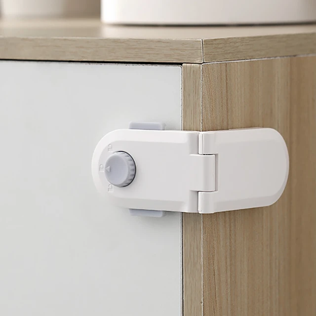 2入 兒童安全鎖扣  寶寶安全防夾鎖扣 櫉櫃、抽屜安全防護鎖（淺灰色） 歷史價格詳細信息