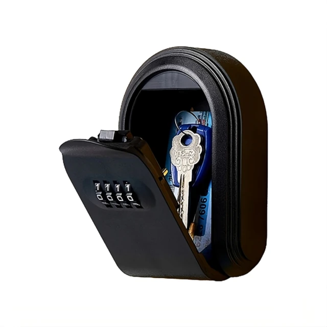 密碼鎖鑰匙箱 壁挂式鑰匙箱 房産物業家用汽車鑰匙櫃 收納管理盒子 鑰匙櫃 鑰匙箱 20位磨砂黑含標記牌 歷史價格詳細信息