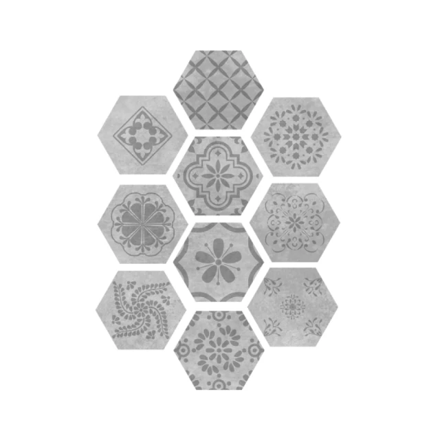 生活良品-六角仿水泥花磚牆貼(20x23cm) 10片/袋(壁貼地板貼紙 防水即撕即 歷史價格詳細信息