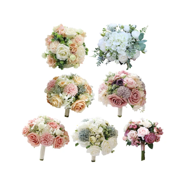 手捧花編織 diy材料包 送閨蜜新婚禮物 自製毛綫鈎針花束 送新娘禮物 伴手禮 結婚花束 手工花束 玫瑰花 拍照捧花假花 歷史價格詳細信息