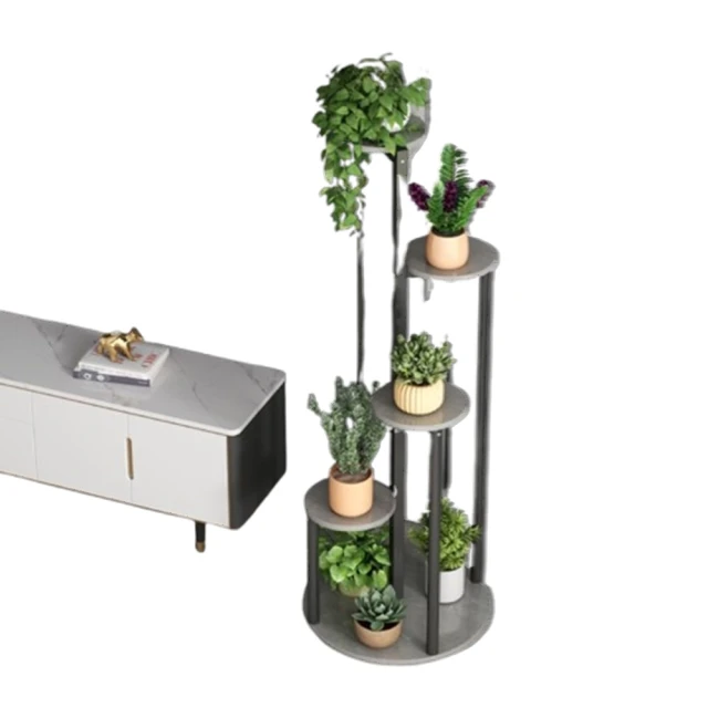 花架 置物架 高檔花架子可移動帶輪落地式花草架創意綠植架陽臺室內實木花架子 歷史價格詳細信息