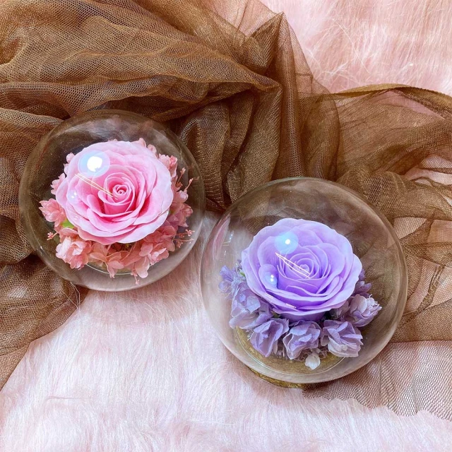 永生花情侶兔檯燈七夕禮物送女友生日禮物送閨蜜結婚禮物配禮盒 歷史價格詳細信息