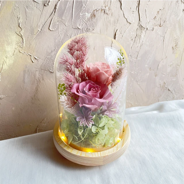 【OSTARA FLORIST 奧斯塔拉花藝】愛情樹永生花罩盅(永生花材、不凋玫瑰、永生配材) 歷史價格詳細信息