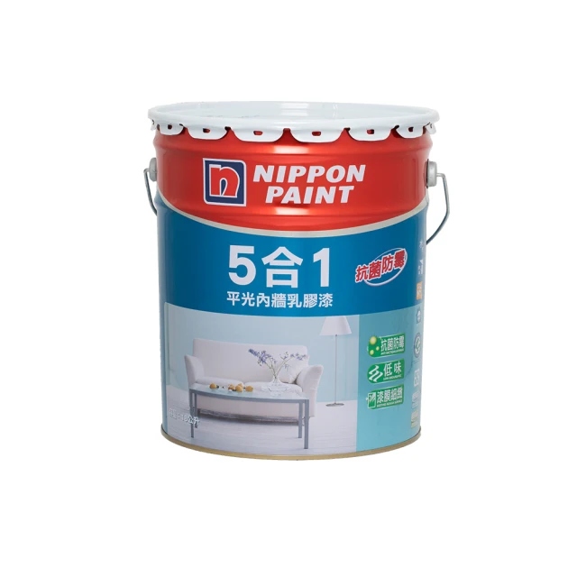 【立邦】5合1內牆乳膠漆 黃色系 電腦調色(18公升裝：約可塗刷36坪) 歷史價格詳細信息