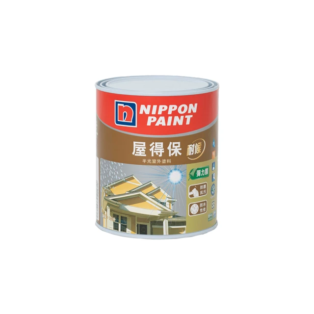 【立邦】屋得保室外塗料 精選38色 電腦調色 半光(5公升裝：約可塗刷7.5坪) 歷史價格詳細信息