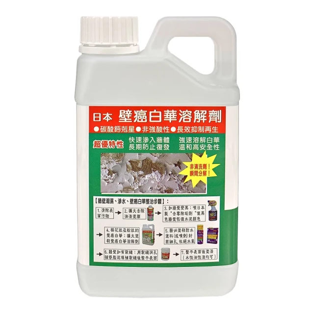 【十田修繕】日本壁癌白華溶解劑 1L(壁癌 白華 乳膠漆 批土 油漆 防水 碳酸鈣) 歷史價格詳細信息