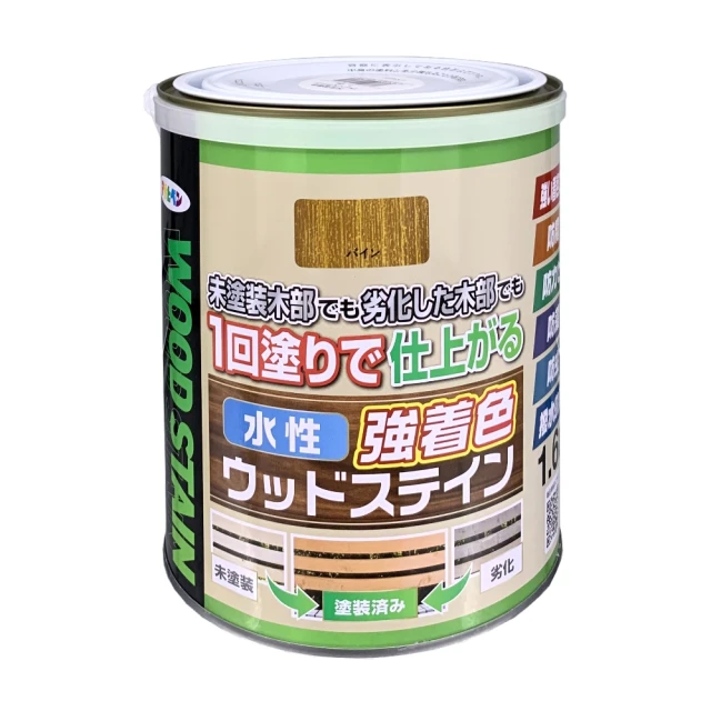 【日本Asahipen】刷一次 水性室內外護木漆 1.6L 多色可選(木頭漆 木器漆 護木漆 噴漆 油漆 透明漆 亮光漆) 歷史價格詳細信息