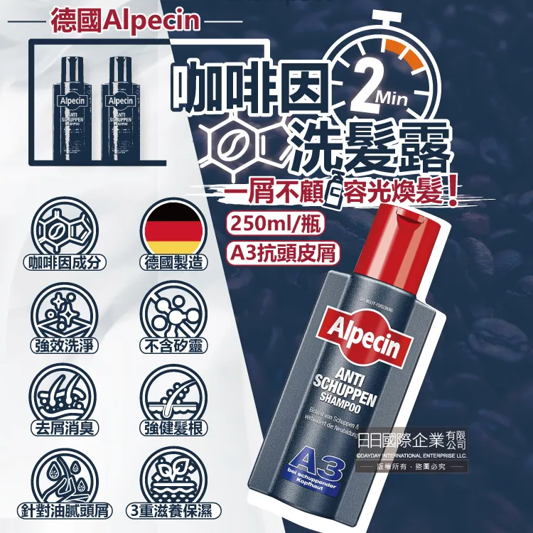 【Alpecin】抗頭皮屑洗髮露250mlx2 歷史價格詳細信息