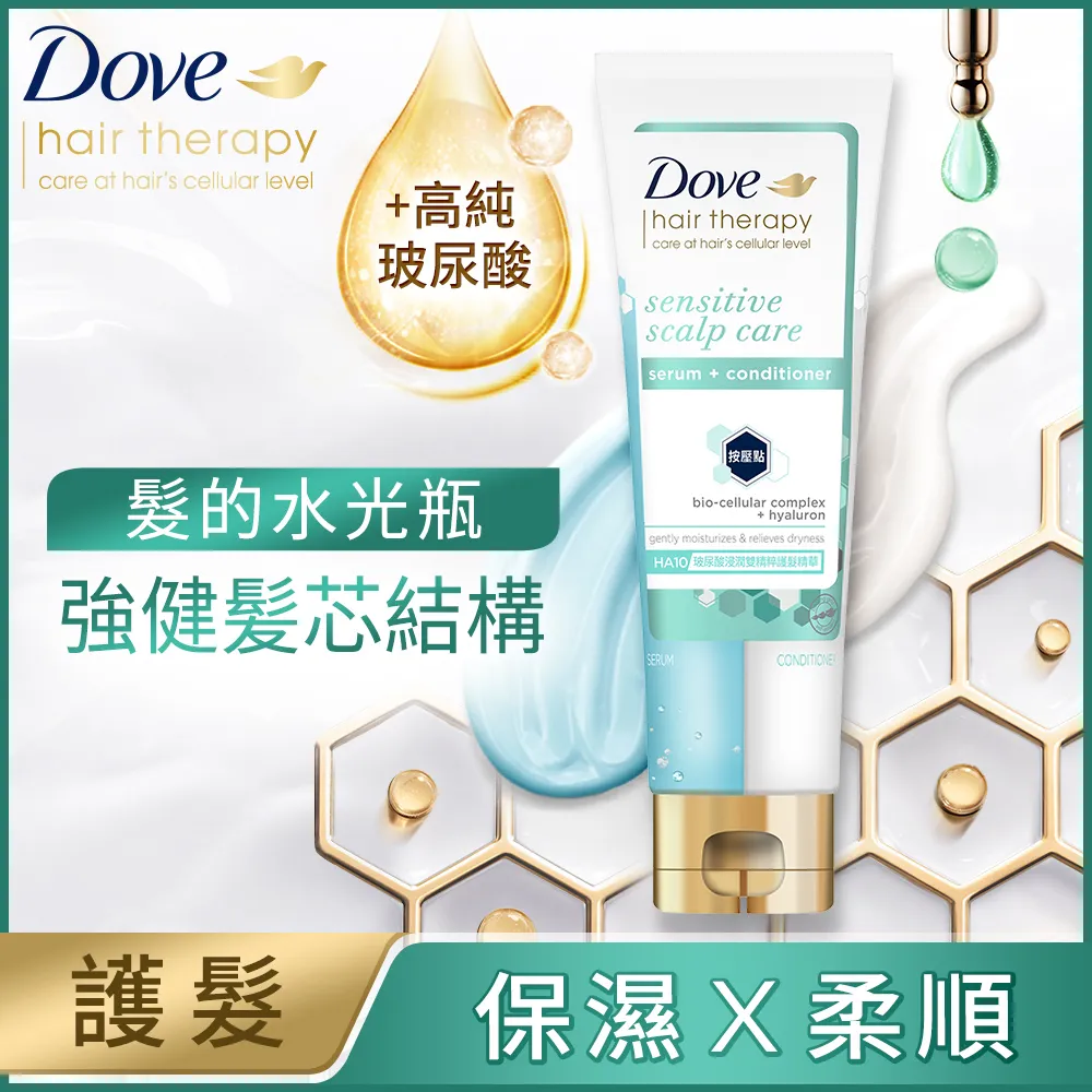 【Dove 多芬】HA10結構修護浸潤舒緩洗髮露 380ML+雙精粹護髮精華 230ML 歷史價格詳細信息