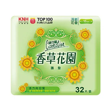 康乃馨 香草花園護墊向日葵15cm(32片X2包/組)[大買家] 歷史價格詳細信息