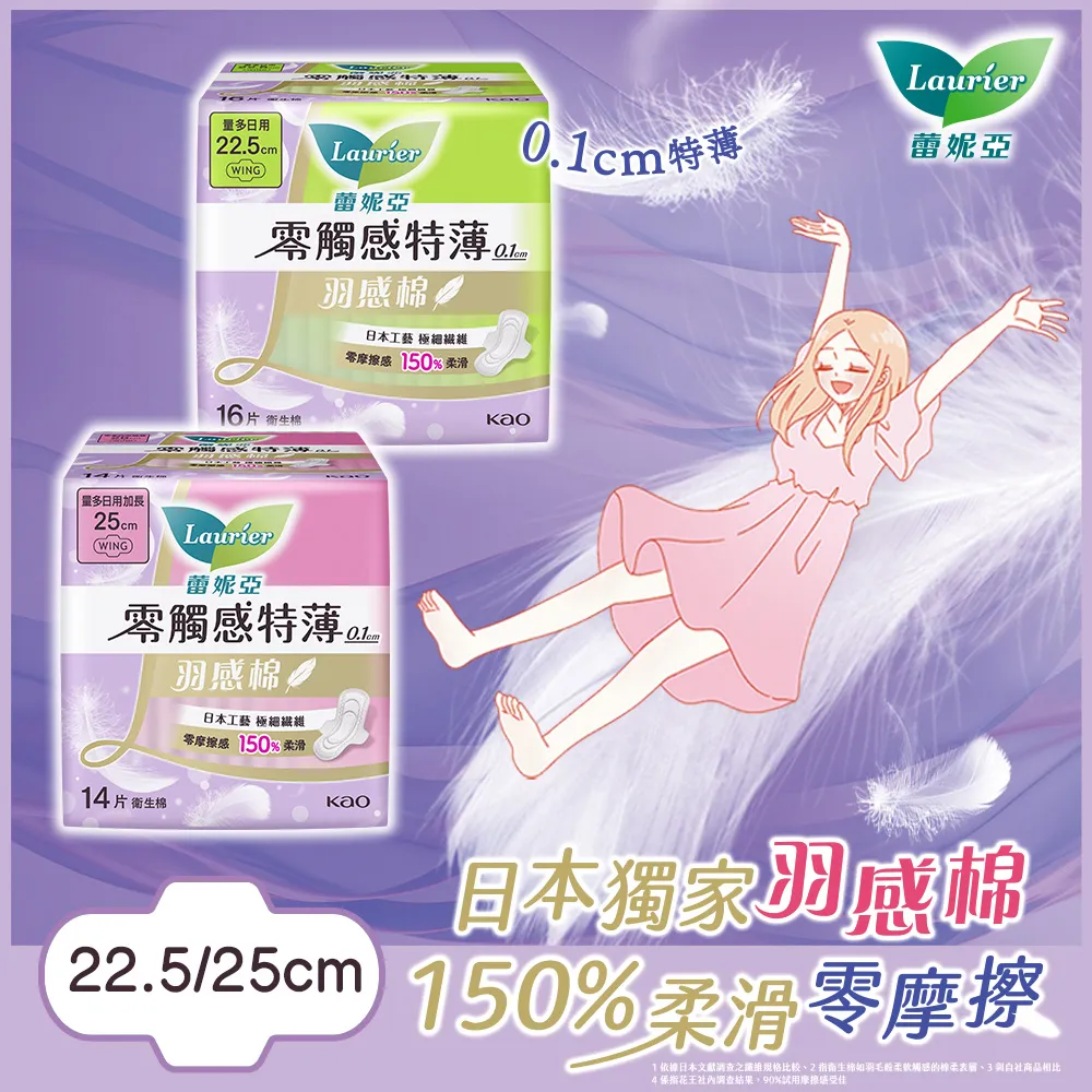 蕾妮亞零觸感特薄羽感棉量多日用22.5cm 16片 歷史價格詳細信息
