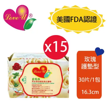 愛護妳草本漢方玫瑰護墊 (16.3cm/30片)15包 歷史價格詳細信息