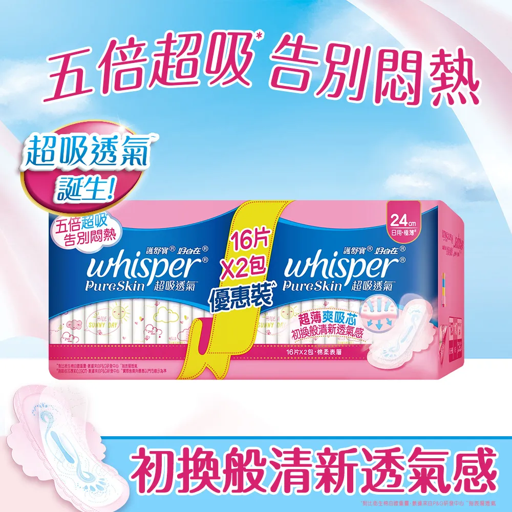 好自在Pure Skin超吸透氣棉16片2入28cm 歷史價格詳細信息