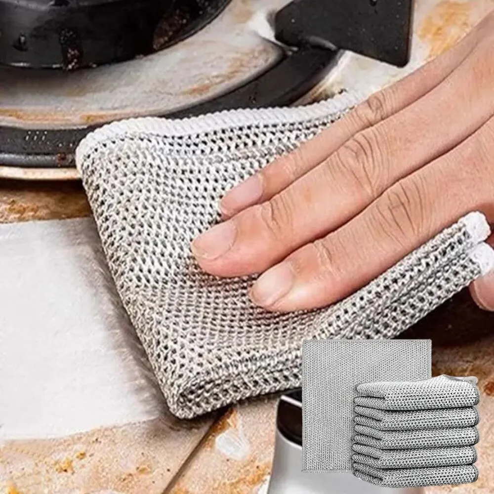 銀絲抹布 鋼絲抹布 清潔抹布 神奇抹布 鋼絲球抹布 乾溼兩用抹布 廚房抺布 洗碗布 廚房必備 歷史價格詳細信息