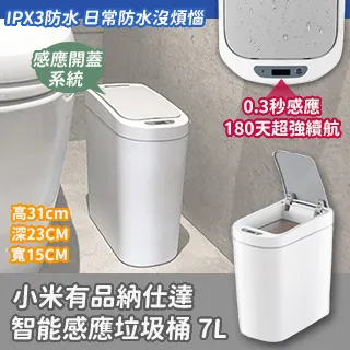 納仕達智能感應垃圾桶9L 小米有品 感應式垃圾桶 垃圾桶 垃圾筒 電動垃圾筒 紅外線垃圾桶 歷史價格詳細信息