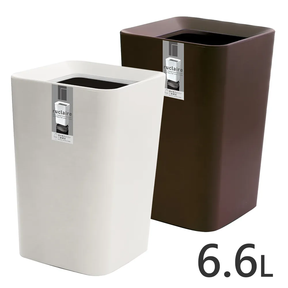 日本ASVEL方形雙層垃圾桶2L-白 歷史價格詳細信息