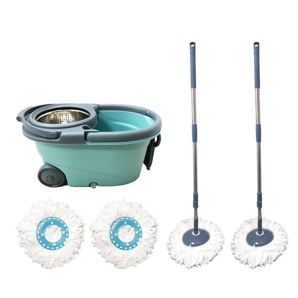 （2組拖把頭）自擰水旋轉拖把 乾濕兩用 家用 免手洗 懶人 歷史價格詳細信息