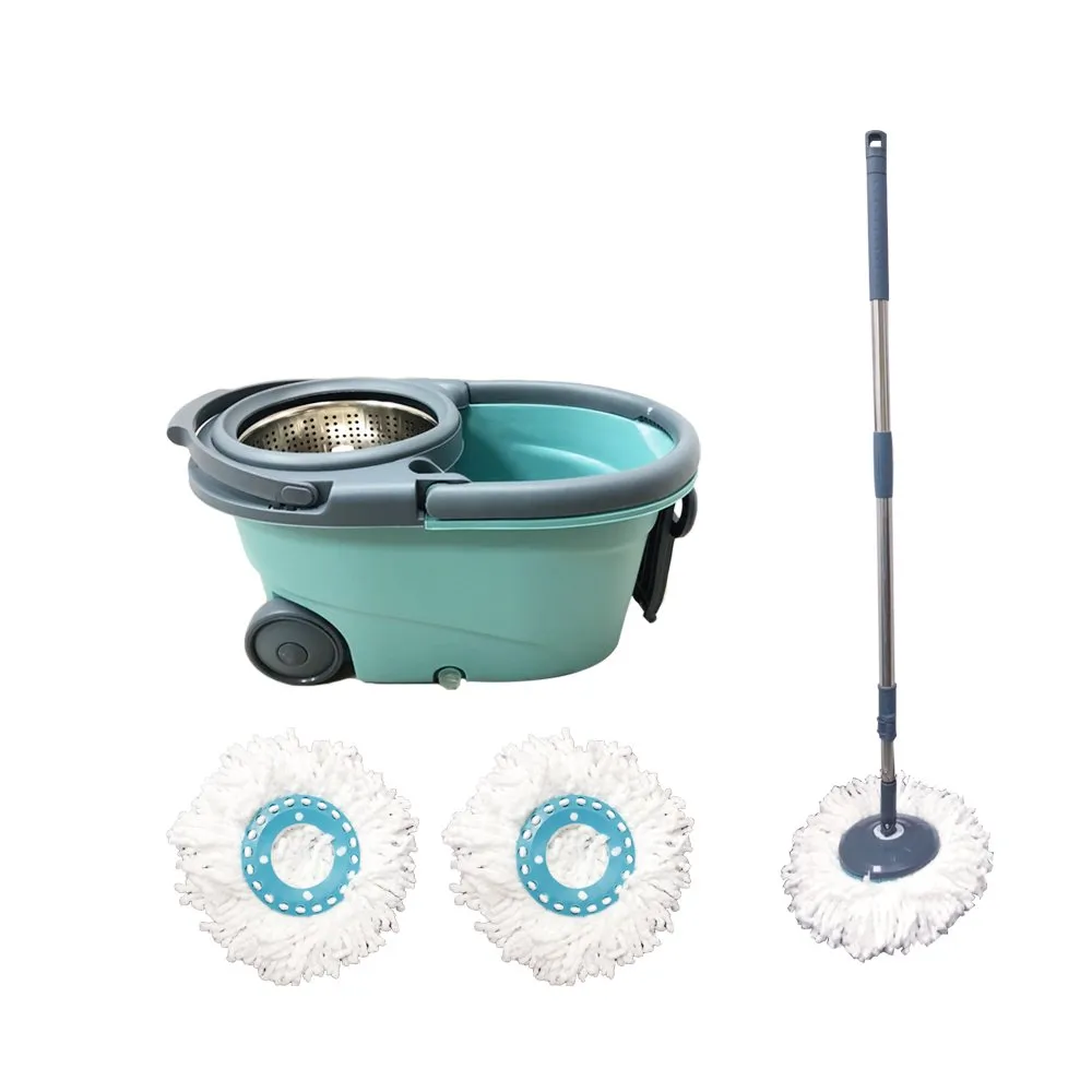 夏夏叫 新潮流洗脫拖雙輪獨立拖把桶 下壓自動脫水 旋轉拖把(2桿4布超值組) 歷史價格詳細信息